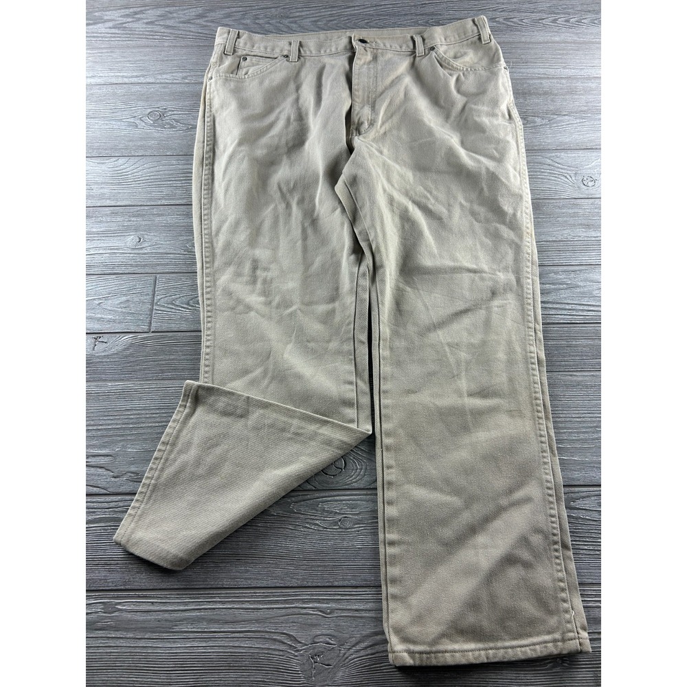 Dickies Carpenter Pants Mens Tan Workwear Utility Canvas Relaxed Fit 42X30